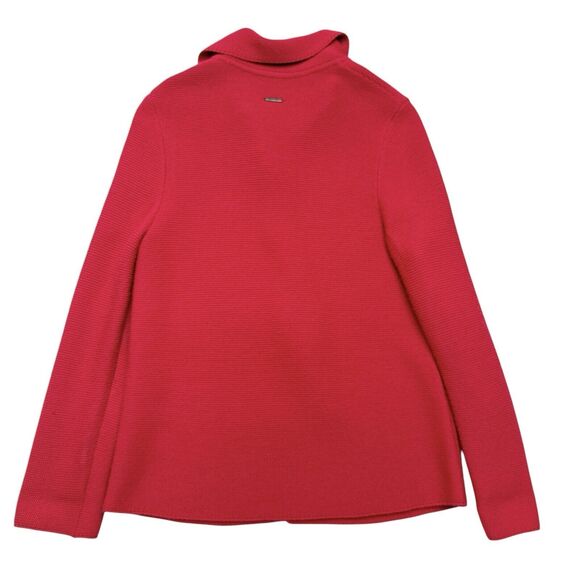 Saint James Sweater Womens Size 6 Red Buckle Wool Blend Knit Collared France - Picture 2 of 10